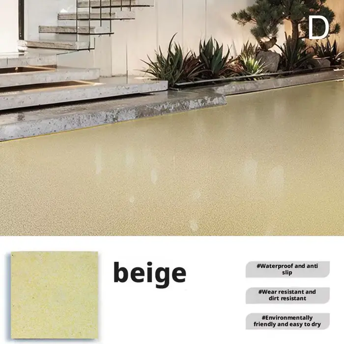 Peinture pour sols en résine époxy à base d'eau, revêtement terrazzo coloré avec sable, imperméable