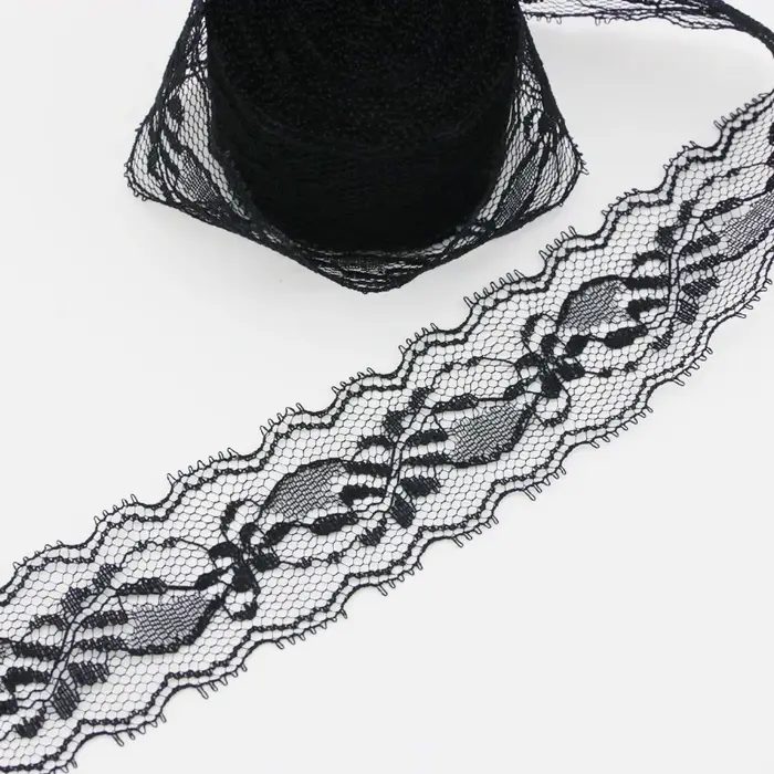 (10 Yards/Rouleau) Ruban en dentelle noire