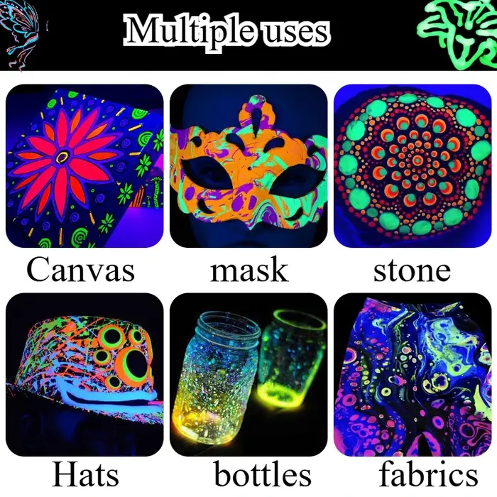 30ml 12/18 couleur ensemble de peinture lumineuse bricolage