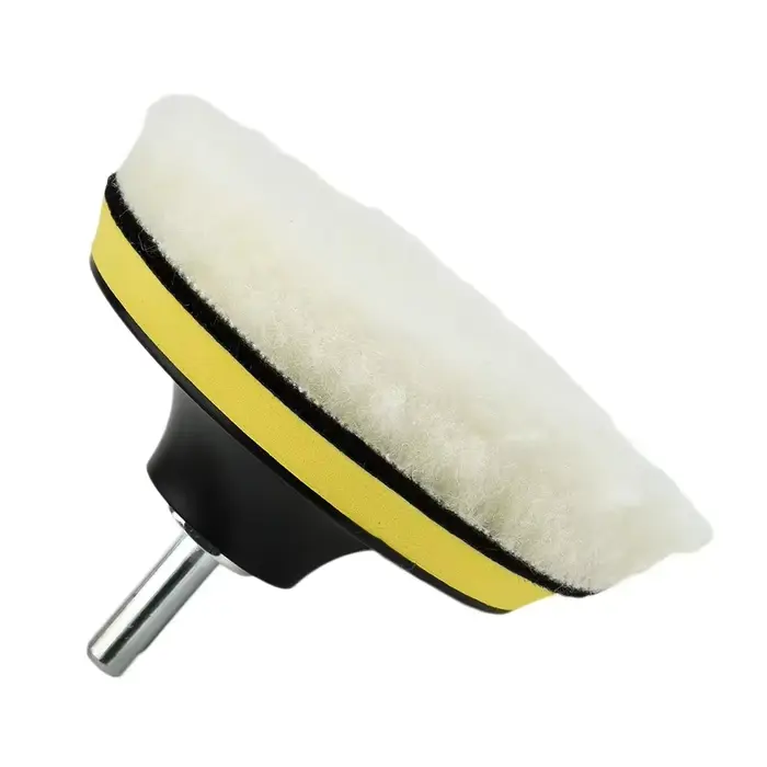 Disques de ponçage floqués de 4 pouces avec tampons de polissage à boucle à crochet