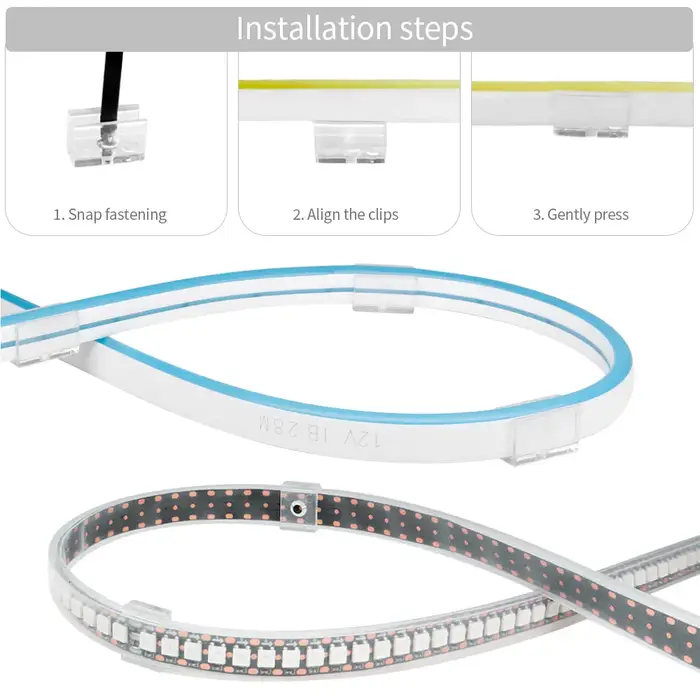 Clips de fixation de connecteur de bande LED