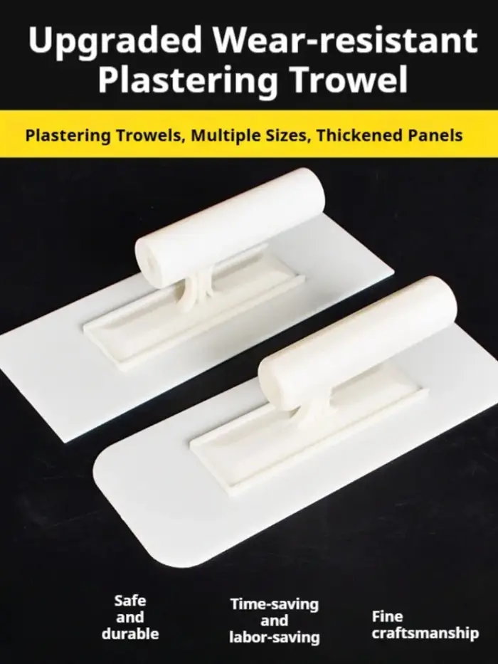 Flotteur à plâtrer trempé, flotteur à bord plat résistant à l'usure, outil de plâtrage pour maçon, truelle en plastique pour racler le mastic