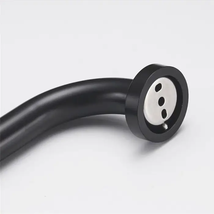 Barre d'appui antidérapante en aluminium noir/blanc pour salle de bain