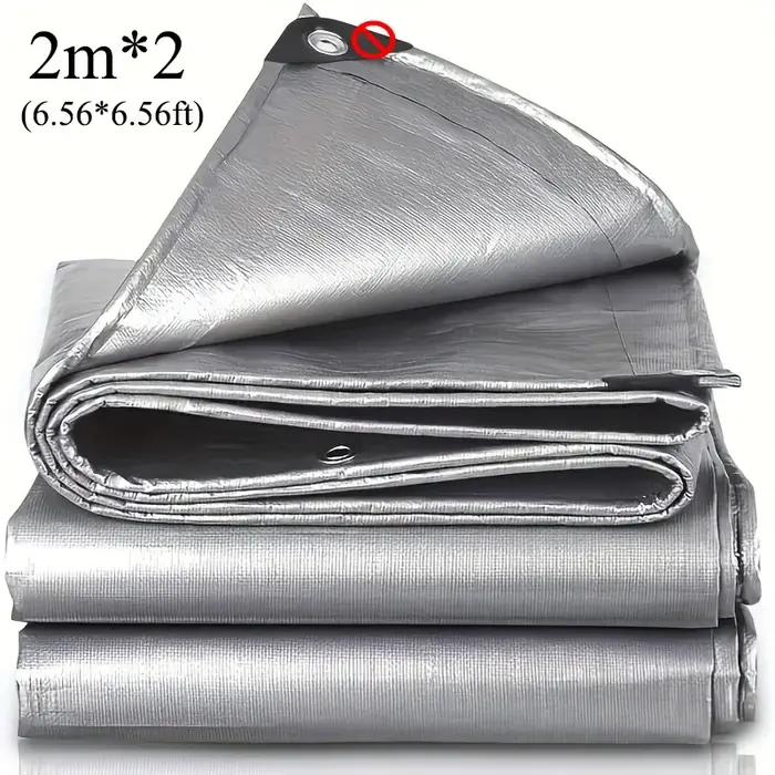 Bâche imperméable argentée anti-UV multi-usage 2x2m 2x3 3x3 3x4 3mx5 auvent abri de pluie protection