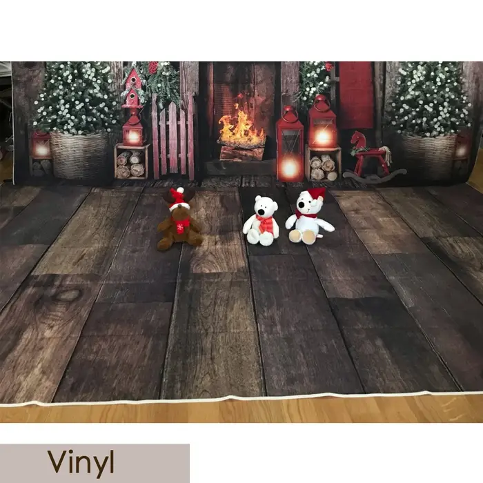 Vinyle et Poly et caoutchouc plancher Photo fond sol imprimé Vintage bois nouveau-né toile