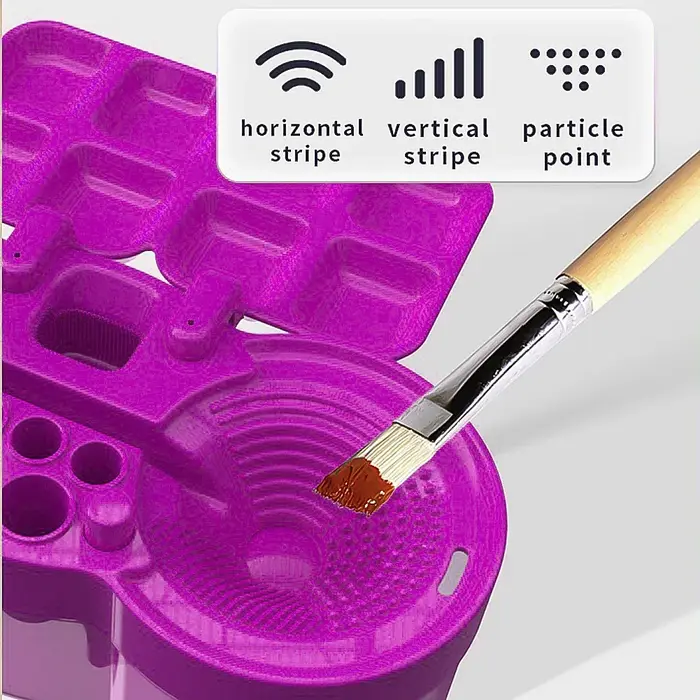 Nettoyeur de pinceaux à peinture avec bouton de vidange