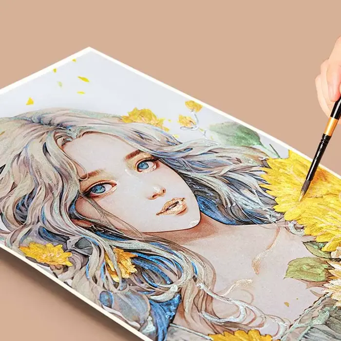 Palette de peinture métallique 32 couleurs pour artistes | Tons de perles doux pour une brillance audacieuse