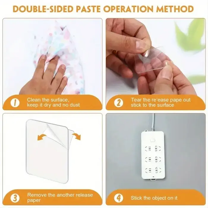 Ruban adhésif double face transparent carré – Adhésif fort