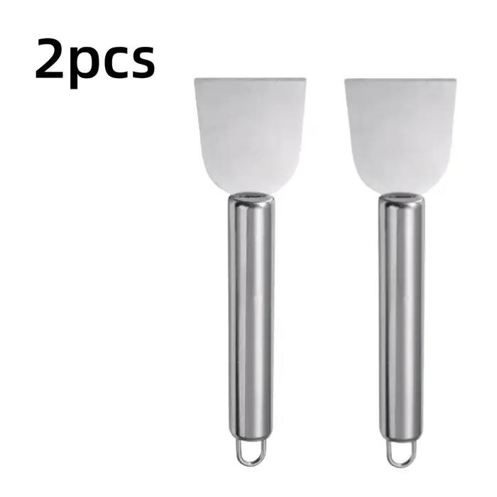 Lot de 2 grattoirs de nettoyage polyvalents en métal pour taches d'huile de cuisine