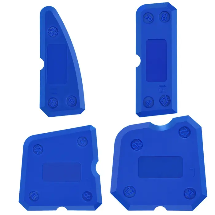 Outils de calfeutrage professionnels-Kit d'épandage de mastic de joint dissolvant de grattoir de coulis pour la construction rénovation à domicile facile à nettoyer 4 pièces