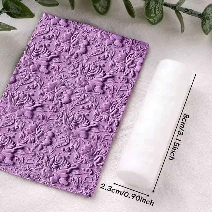 Rouleau de Texture florale Vintage en plastique Durable