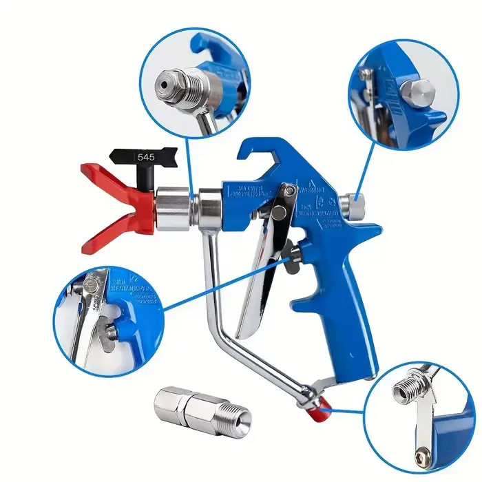 Pistolet de pulvérisation sans air pour mastic avec base et buse