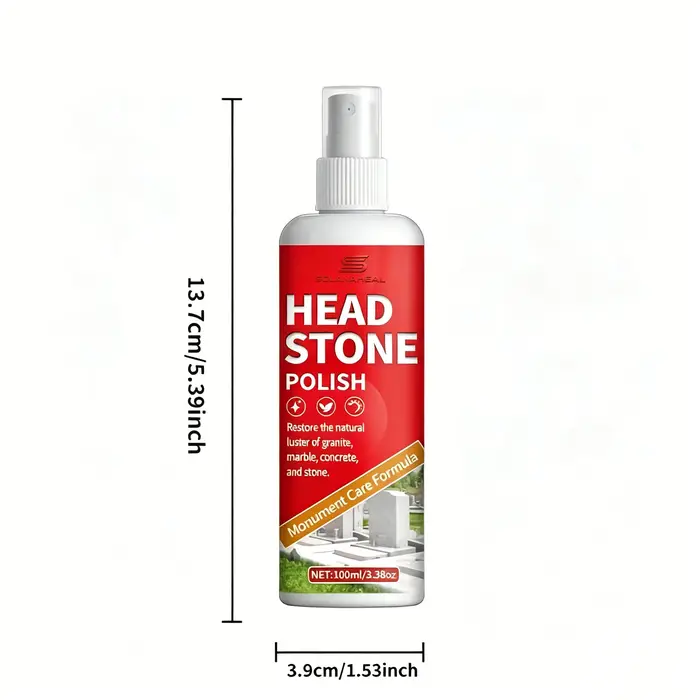 Spray de polissage pour pierres tombales