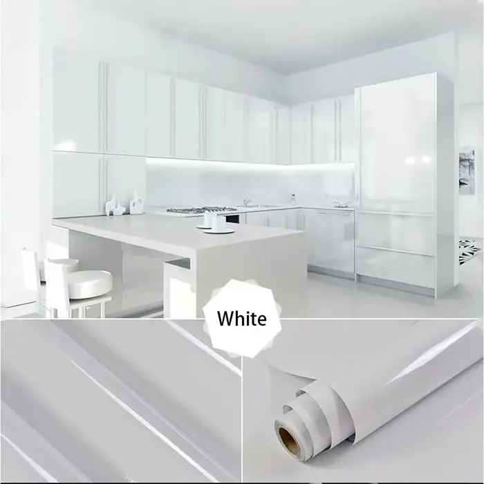Film décoratif blanc perle pour bricolage