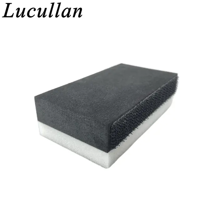 Lucullan Applicateurs de revêtement céramique portables Tissu épais + bloc de mousse avec crochet et boucle double face