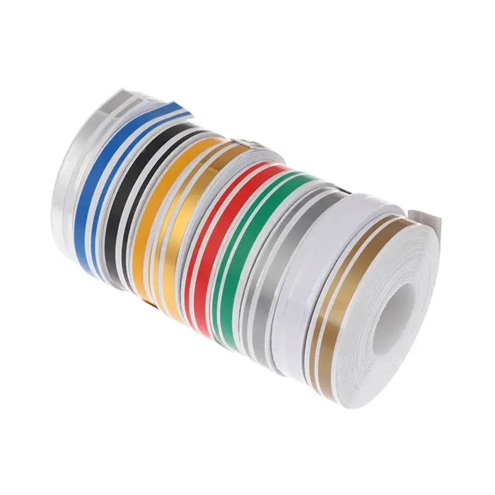 1 Rouleau de Bande Adhésive Vinyle Autocollante Double Ligne Couleur Unie pour Carrosserie de Voiture
