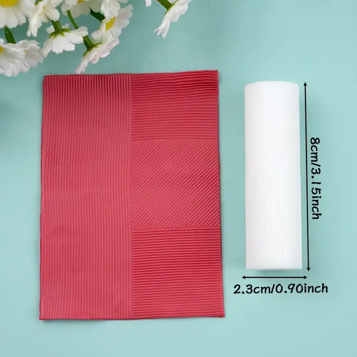 Rouleau de Texture en argile polymère avec motifs floraux