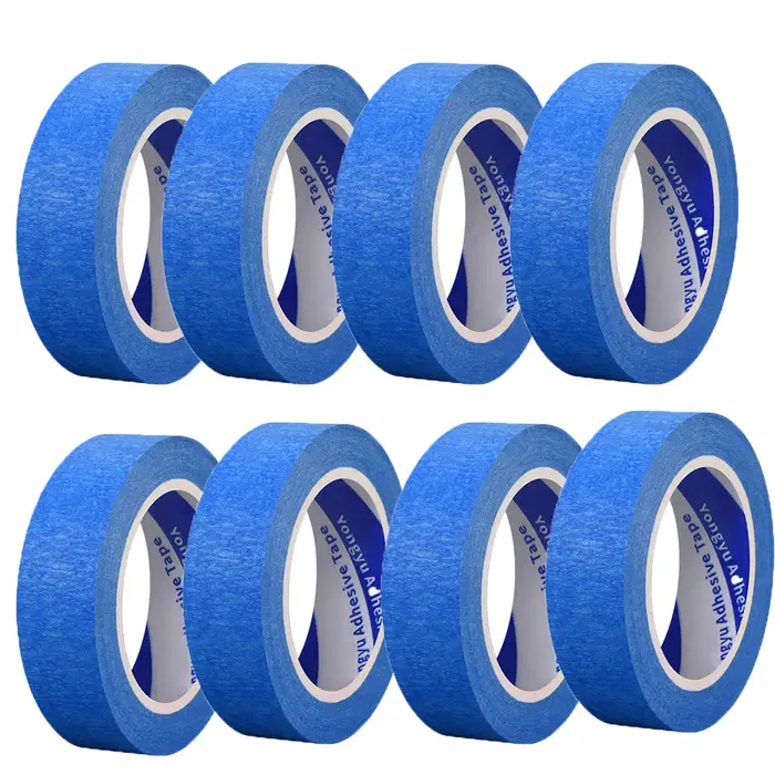 8 rouleaux de ruban à motifs, ruban de peintre avec support adhésif, bleu maison, bureau, papeterie 