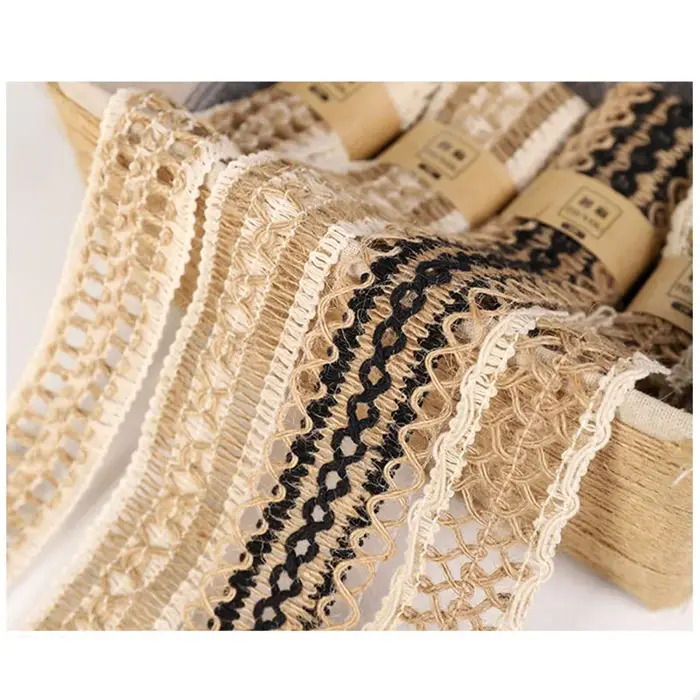Ruban en Toile de Jute Naturelle Tissée