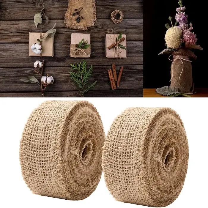 Rouleau de ruban en toile de Jute naturelle