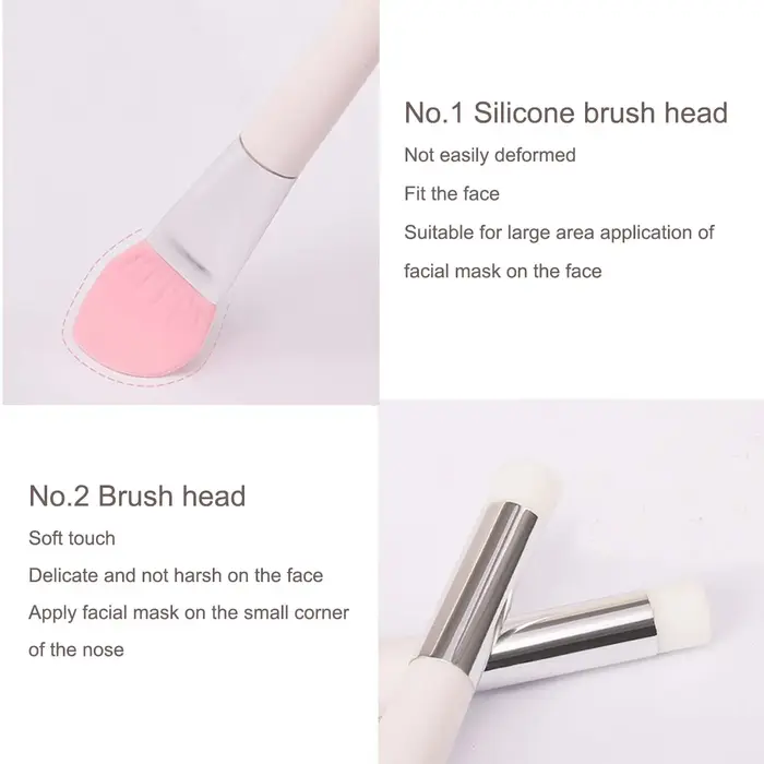 Pinceau de masque en silicone à double extrémité