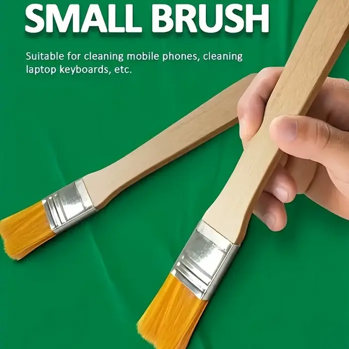 10 pièces pinceaux en nylon, pinceaux de peinture d'art à manche court en bois, pinceaux d'aquarelle