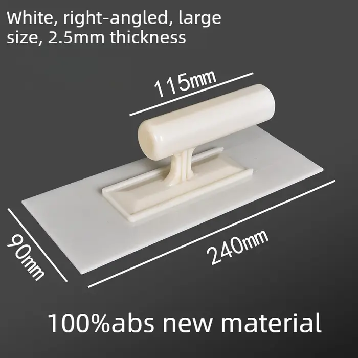 Flotteur à plâtrer trempé, flotteur à bord plat résistant à l'usure, outil de plâtrage pour maçon, truelle en plastique pour racler le mastic