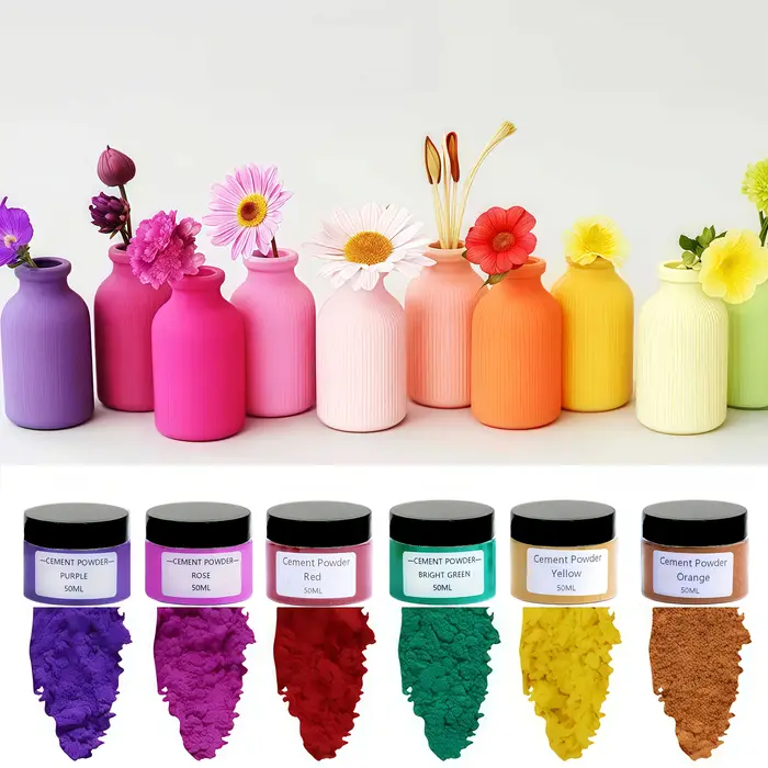 Ensemble de pigments en poudre pour ciment et gypse