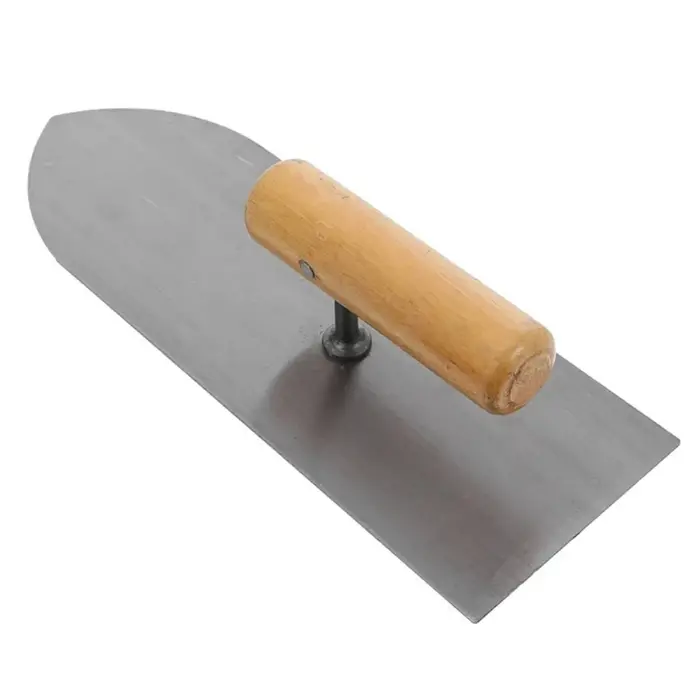 Truelle à plâtrer 28*10cm avec manche en bois, outil de finition pour murs et sols en béton, pour travaux de lissage du ciment