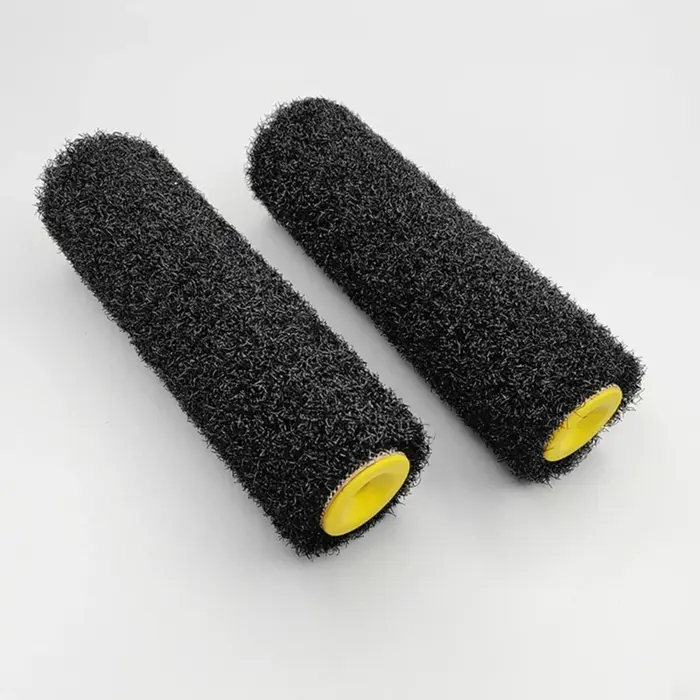 Brosse à rouleau en Fiber noire de 9 pouces pour Application de mastic