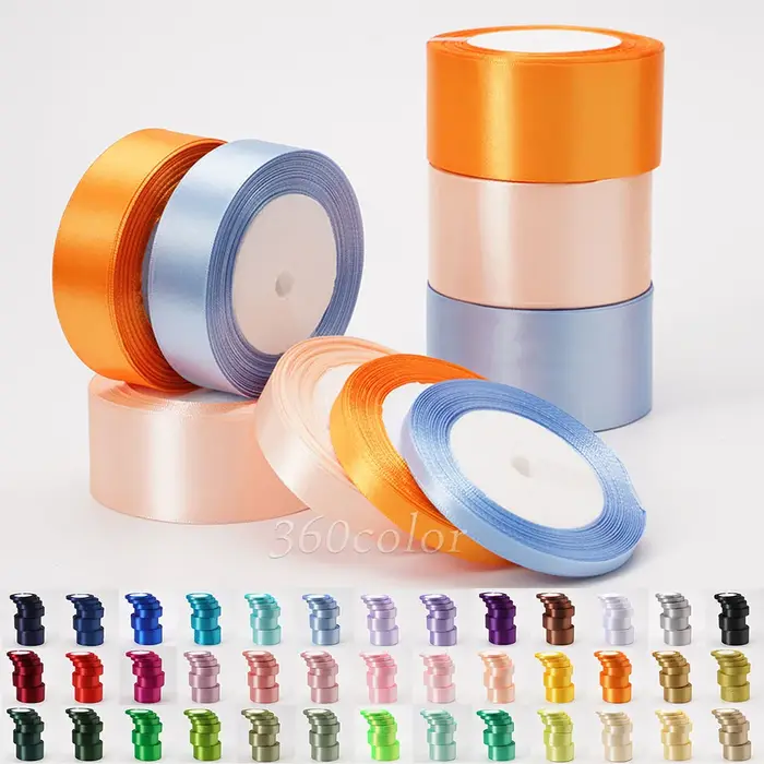 Ruban en Satin 22.8 mètres 6mm 10mm 15mm 25mm 38mm 50mm