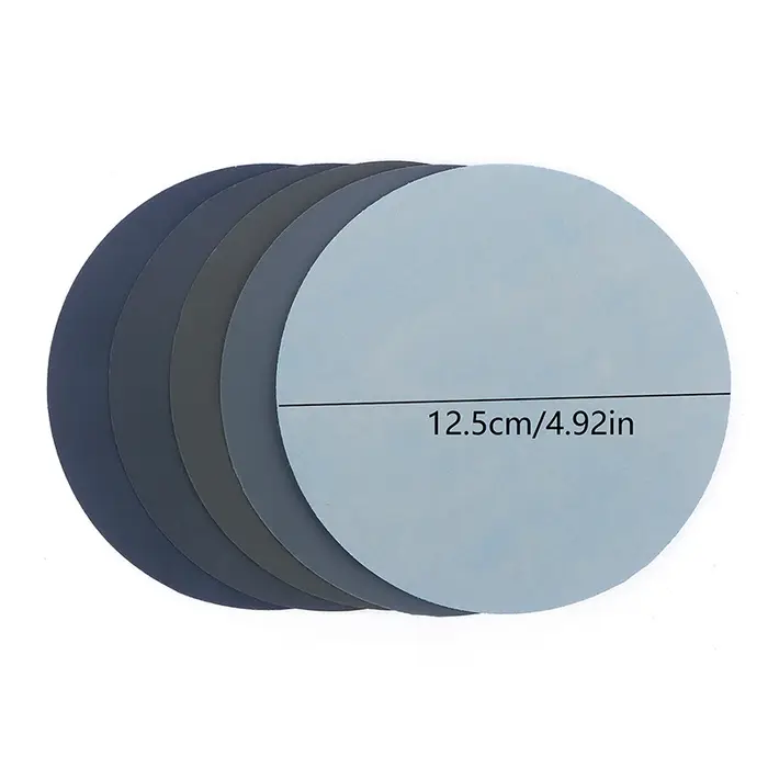 Pack de 15/25 disques de papier de verre de 5 pouces avec grains 1000 à 5000 pour le ponçage humide ou sec