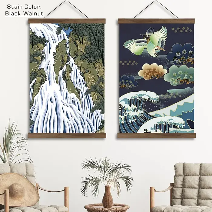 21-100 cm teck pin bois cadre de peinture magnétique bois cadre Photo peinture toile affiche cadre t