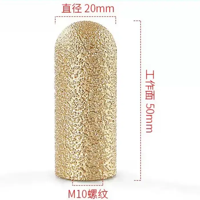 1 pièce Rouleau de meulage diamanté pour béton, disque de meulage brasé pour marbre, granit et carre