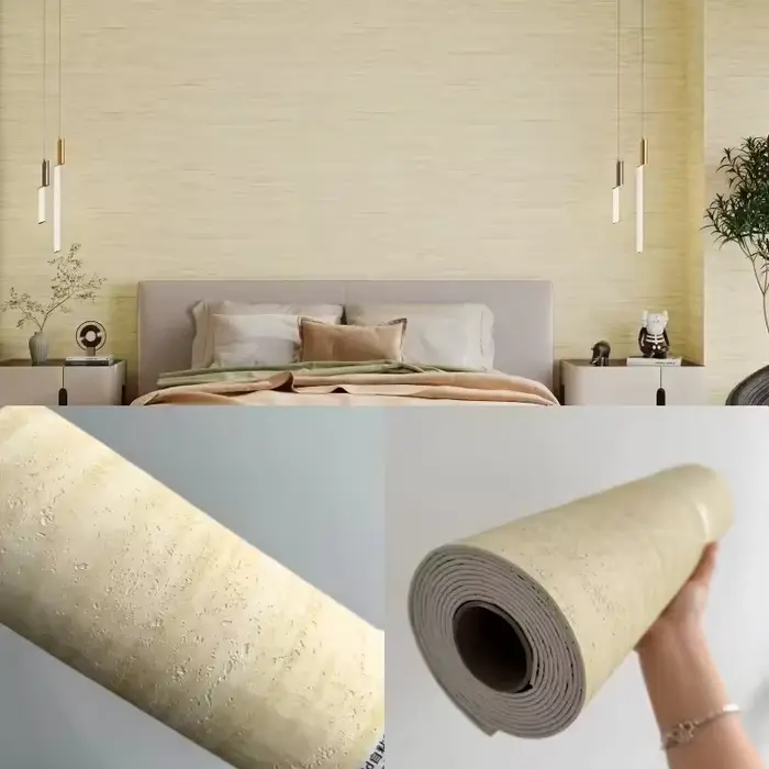Papier peint auto-adhésif en fausse pierre de travertin 3D, panneaux muraux épais pour décoration de