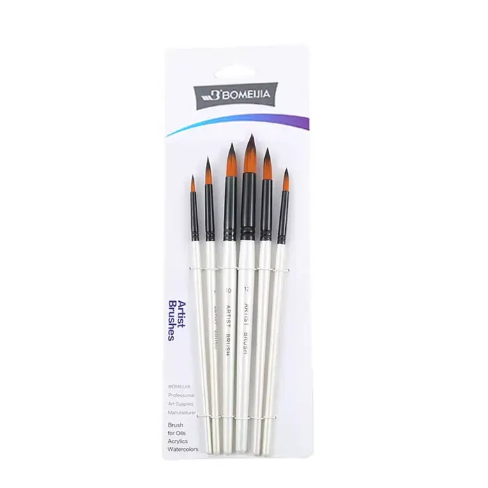 BOMEIJIA pinceaux ensemble rond Angle plat Filbert acrylique aquarelle huile Gouache brosse