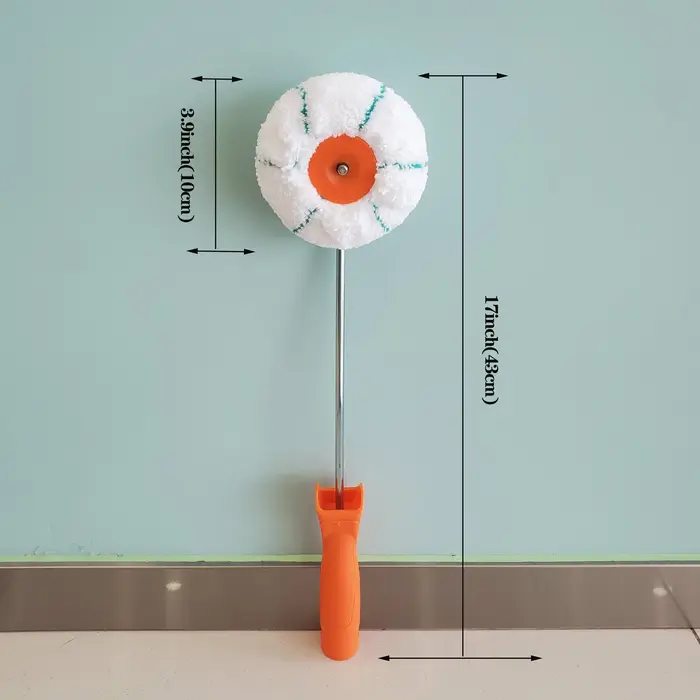 Rouleau de peinture d'angle en forme de citrouille avec 1 support et 2 rouleaux amovibles