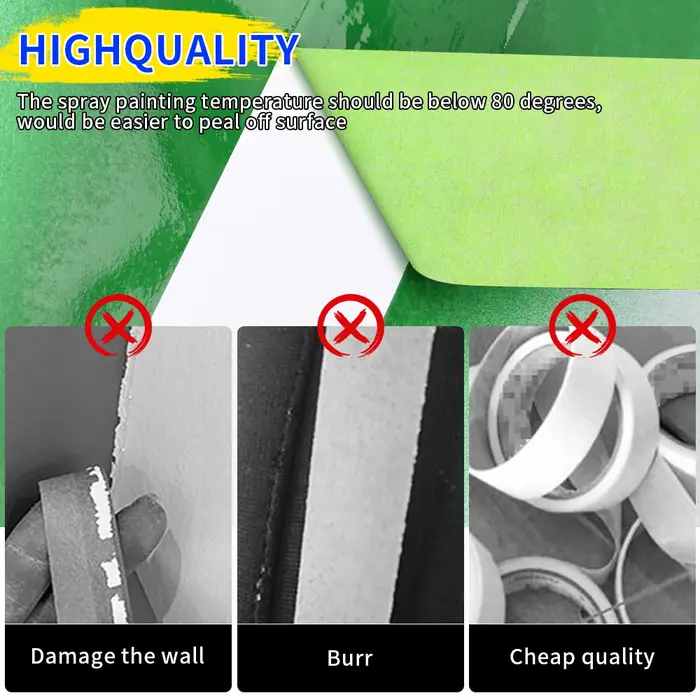 Ruban de masquage vert pour peintres