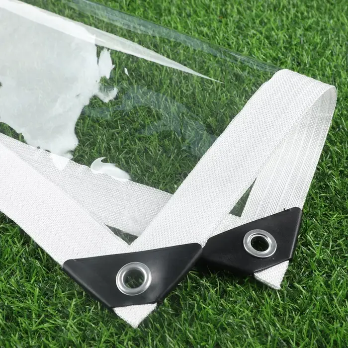 Bâche en vinyle transparent pour l'extérieur