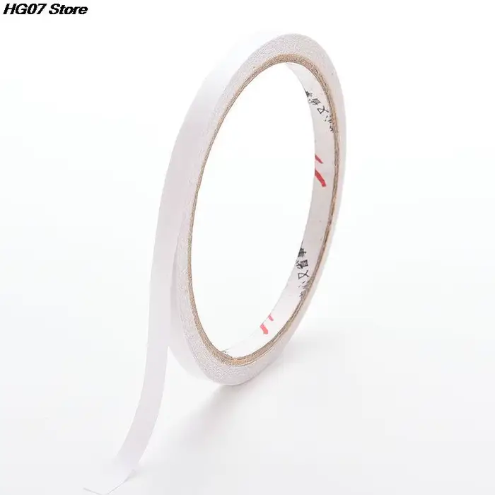 Ruban Adhésif Double Face Super Fin, Adhérence de Bain, Blanc, Injuste, Sans Traces, 6mm x 10m