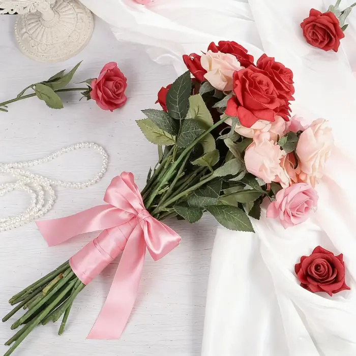 Ruban rose 1cm/2cm/2.5cm-ruban artisanal haut de gamme pour coffrets cadeaux