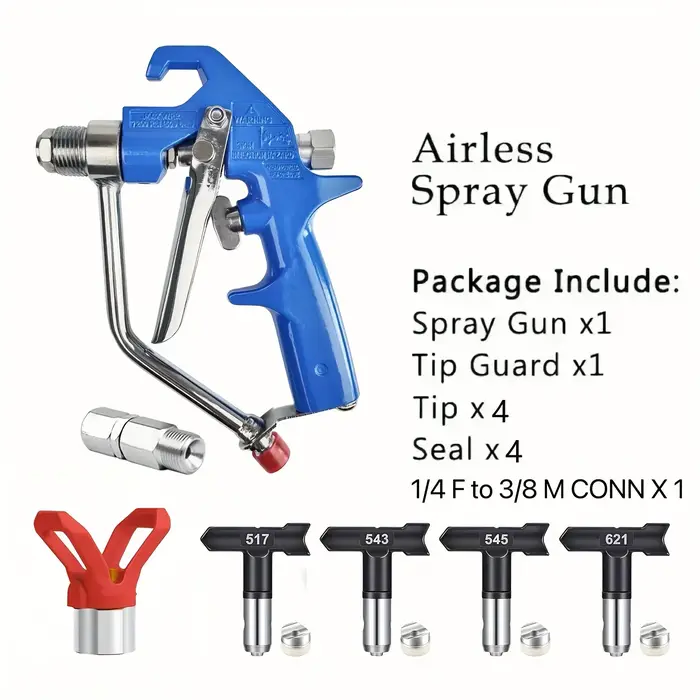 Pistolet de pulvérisation sans air pour mastic avec base et buse