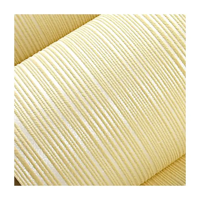 Papier peint rayé uni 3D non tissé floqué
