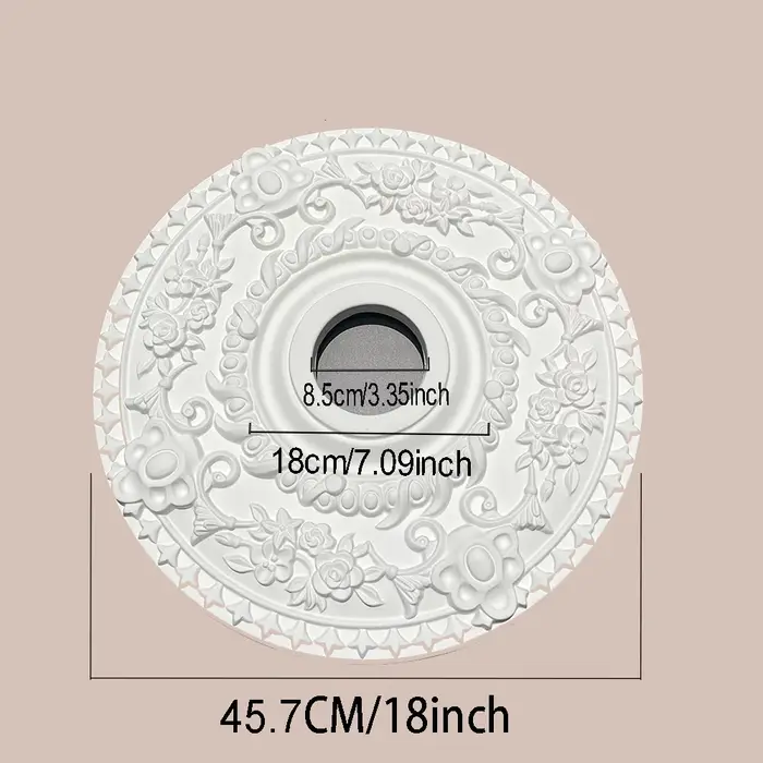 Base murale circulaire légère en imitation plâtre, modèle en mousse de polyuréthane PU, matériau de 