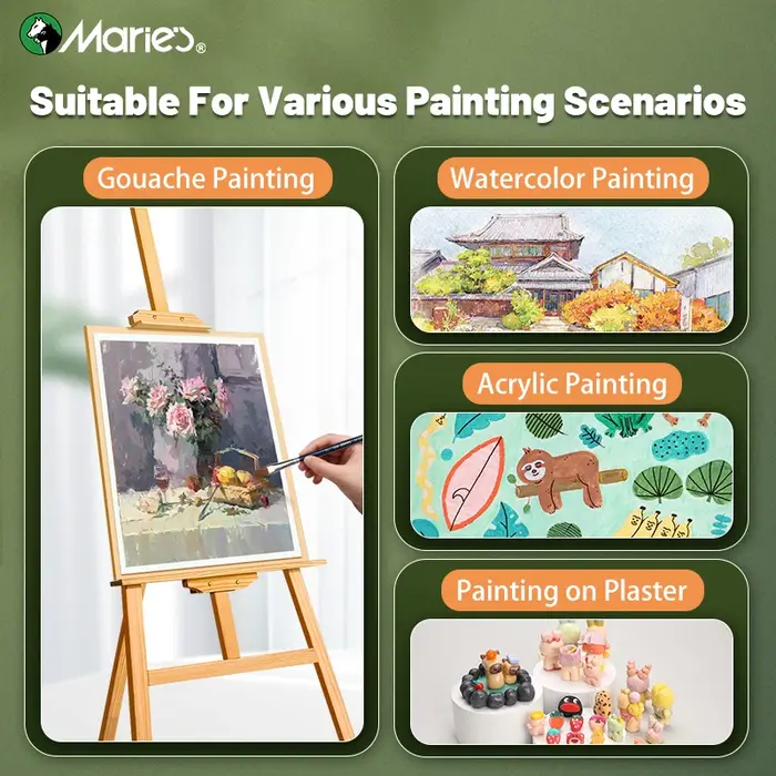 Pinceaux à peinture en fibre de Marie