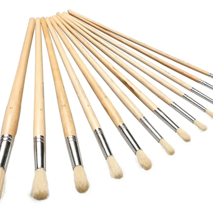 Ensemble de pinceaux à huile à tête ronde