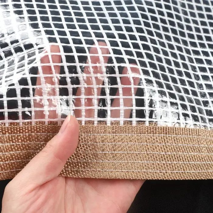 Bâche en maille transparente de 0.3mm d'épaisseur