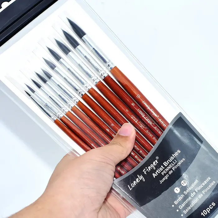 Ensemble de pinceaux ronds pour peinture à l'aquarelle