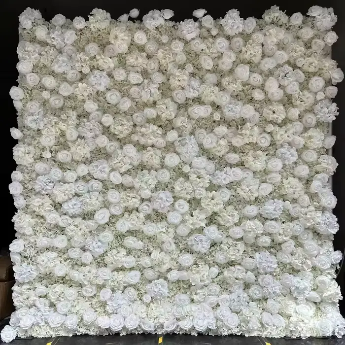 Panneau mural de fleurs 3D en soie