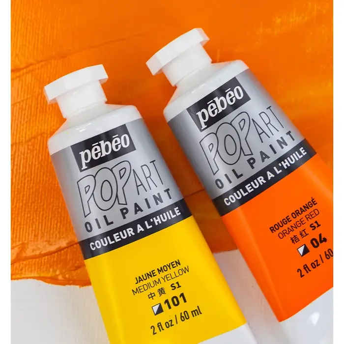 PEBEO POP ART peinture à l'huile 60ml 2fl oz tubulaire 45 couleurs résistant à la lumière étudiant artiste